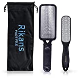 Rikans Colossal Foot File, Professional Foot Rasp Callus Remover, Foot Care Pedicure Tool to Remove Hard Skin,Can Be Used on Wet or Dry Skin, Surgical Grade Stainless Steel File (Foot File Set)