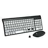 Full Size Large Print 2.4g Wireless Keyboard and Mouse with Oversized Print for Kids Visually Impaired Low Vision Individuals