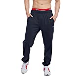 Champion Men's Everyday Fitted Ankle Cotton Pants, 31.5' Inseam, Cotton Knit Pants Left Hip 'C' Logo, Cotton Warm-Up Pants