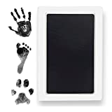 Large Clean Touch Ink Pad for Baby Handprints and Footprints – Inkless Infant Hand & Foot Stamp – Safe for Babies, Doesn’t Touch Skin – Perfect Family Memory or Gift, Black Print Kit by Tiny Gifts