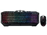 ROSEWILL Gaming RGB Keyboard and Mouse Combo, Rainbow RGB Backlit LED Gaming Keyboard, Membrane Style w/ Mechanical Feel Keyboard w/ Multi-Media Keys and Adjustable 4000 DPI LED Gaming Mouse