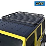 EAG Flat Roof Rack Compatible with 2007-2018 Wrangler JK 2 Door and 4 Door