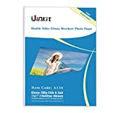 Uinkit 100 Sheets Double Sided Photo Paper 11x17 Glossy 54lb Inkjet 200gsm Obituary Bulletin Gallery Show Obituaries A3 size 11 x 17 inch for Inkjet Printer Printing