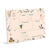 Bliss Collections Daily Planner, Balanced Self-Care Calendar, Organizer, Scheduler, Productivity Tracker for Organizing Goals, Tasks, Notes and To-Do Checklists, 8.5'x11' Tear-Off Sheets (50 Sheets)