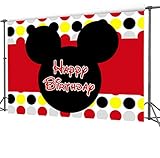 zlhcgd 7x5FT Mickey Mouse Photography Photo Background for Kids Birthday Party Backdrops Decoration
