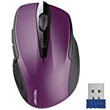 TECKNET Wireless Mouse, Pro 2.4G Ergonomic Wireless Optical Mouse with USB Nano Receiver for Laptop,PC,Computer,Chromebook,Notebook,6 Buttons,24 Months Battery Life, 2600 DPI, 5 Adjustment Levels