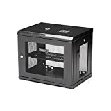 StarTech.com 2 Post 9U 19' Wall Mount Network Cabinet - Adjustable Depth 6-15'- Locking IT Switch Depth Enclosure - Vented Computer/Electronics Equipment Data Rack w/Shelf & Hook & Loop Tape (RK9WALM)
