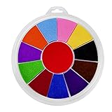 12 Colors Rainbow Multi Color Craft Ink Pad Stamps Partner DIY Color,Washable Finger Ink Stamp Pads for Kids,12 Color Craft Ink Pad for Stamps, Paper, Wood Fabric,Scrapbook, Painting