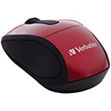 Verbatim 2.4G Wireless Mini Travel Optical Mouse with Nano Receiver for Mac and PC - Red