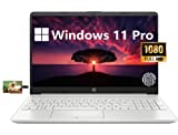 HP 15 Business Laptop, 15.6' FHD IPS Display, Intel Core i3-1115G4, Windows 11 Pro, 8GB RAM 256GB SSD, Fingerprint, HDMI, WIFI,32GB Durlyfish USB Card