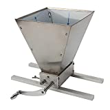 2 Roller Crusher Steels Stainless steel Crusher Malt Mill Homebrew Grain Crusher Manual Grain Mill Low Speed Drill Available Malt Crusher Gap Adjustable Barley Grinder