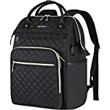 EMPSIGN 17 Inch Laptop Backpack for Women Men Work Laptop Bag Large Capacity with USB Port, Waterproof Purse Backpacks Teacher Nurse Travel Bags Casual Daypacks for School, College, Business, Black