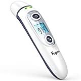 Medical Forehead and Ear Thermometer for Adults, Kids and Baby, Non-Touch Thermometer for Home, Digital Infrared Temporal Thermometer with Fever Alarm and Memory Function, 1s Instant Accurate Reading