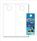 Print-Ready Door Hangers (4-1/4' x 11'), 2-UP, Perfed for Separation on 8-1/2' x 11' White 100lb Futura Cover Paper - 100 Sheets (200 Hangers)