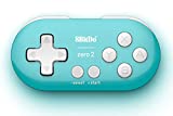 Nargos 8Bitdo Zero 2 Bluetooth Key Chain Sized Mini Controller for Nintendo Switch, Windows, Android and macOS (Turquoise Edition)
