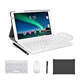 Tablet 10 inch Octa Core -TOSCIDO Tablet Android 10.0,1920x1200 HD IPS,4GB RAM,64GB ROM,13M&5M Camera,5G Wi-Fi,Bluetooth 5.0,GPS,Type-C,Include Bluetooth Keyboard,Mouse,Tablet Case and More - Silver