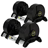 Core Fitness® Adjustable Dumbbell Weight Set by Affordable Dumbbells - Adjustable Weights - Space Saver - Dumbbells for Your Home
