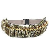 SPIKA Shotgun Shell Belt for Hunting Camo Neoprene Ammo Holder Adjustable Bandolier 12 Gauge,Holds 25 Rounds