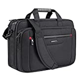 VANKEAN Laptop Briefcase Premium Laptop Case Fits Up to 17.3 Inch Business Shoulder Bag Laptop Expandable Water-Repellent Messenger Bag for Men/Women Computer Bag for Travel/Business/School-Black