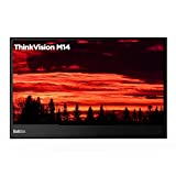 Lenovo ThinkVision M14 14' Full HD 1920x1080 IPS Monitor - 300 Nit 6ms 2xUSB Type-C Ports Widescreen Backlit LED LCD Mobile Portable Display Raven Black