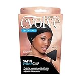 Black Satin Wrap Cap