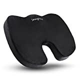 Upgraded-SnugPad Memory Foam Seat Cushion, for Sciatica, Back, Hip, and Tailbone Pain Relief, Firm Comfortable, Support for Office Chair, Wheelchair,Car. Nonslip Orthopedic Memory Foam Coccyx Cushion