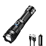10000 Lumen Rechargeable Tactical Flashlight, XHP50 LED for Hiking Hunting Camping Emergency Outdoor Sport