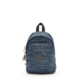 Kipling Women's Delia Compact Convertible, Lightweight, Minimal, Nylon Laptop Backpack, Blue Eclipse Pr, 7' L x 9.25' H x 5' D