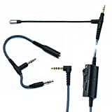 Gaming Mic, Audio Cable Adapter with Boom Microphone Universal Volume for Gaming PS4 Xbox One PC Laptop iPhone Android Windows Phone to V-Moda Beats Solo & Most 3.5mm Input Port Headphone (200CM)