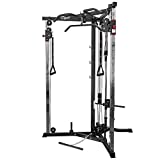 Valor Fitness BD-61 Cable Crossover Machine 17 Adjustable Positions with Pull Up Bars, Max Weight 200 lb. Plate Loaded Pulley System for Home Gym Power Workout