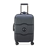 DELSEY Paris Chatelet Hardside Luggage with Spinner Wheels, Black, Carry-on 21 Inch, with Brake