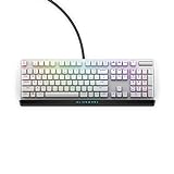 Alienware New Low-Profile RGB Gaming Keyboard AW510K Light, Alienfx Per Key RGB Lighting, Media Controls and USB Passthrough, Cherry MX Low Profile Red Switches, Lunar Light