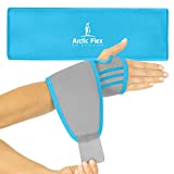 Arctic Flex Wrist Ice Pack - Refreezable Gel Compression Support - Flexible Hot/Cold Brace For Injuries, Rheumatoid, Tendinitis, Swelling and Carpal Tunnel - Reusable for Pain and Muscle Therapy