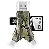 SD Card Reader for iPhone / ipad / Android / Mac / Computer / Camera,4 in1 Micro SD Card Reader Trail Camera Viewer, Portable Memory Card Reader SD Card Adapter Compatible with SD and TF Cards