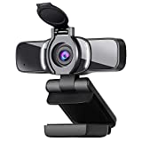 USB Web Camera, Dericam 1080P HD Webcam with Microphone and Privacy Cover [Plug and Play], 1080p/30fps Laptop Face Cam for Zoom/Skype/Teams, PC Video Conference