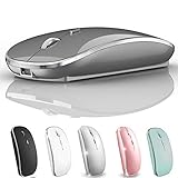 Bluetooth Mouse Wireless Bluetooth Mouse for iPad pro iPad Air Mac MacBook Pro MacBook Air Laptop Chromebook Windows HP DELL (Grey)