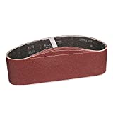 POTUINOM Sanding Belt 4 x 36 Inch,Belt Sander Belts 80 Grits,Best for Sanding Wood,Metal and Paint(5 Pack)