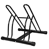 ZENY 2 Bikes Bicycle Floor Parking Rack Stand Free Standing Bike Storage Organizer Stand Garage Indoor Outdoor for Mountain Bikes Road Bikes Kids Bikes