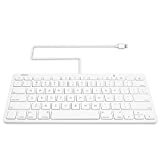 Omars MFI Certified iPad Plug-n-Go Wired Keyboard with 8-pin Lightning Connector Compatible with Apple iPhone, iPad, or iPod Touch, Great for PARCC and Smarter Balanced Tests