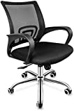 YSSOA Task Ergonomic Mesh Computer Wheels and Arms and Lumbar Support Adjustable Height Study Chair for Students Teens Men Women for Dorm Home Office, Black