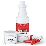 Ecotex Plastisol Ink and Cleaner Bundle for Screen Printing White