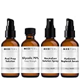 Glycolic Acid Chemical Peel, Professional Strength & Medical Grade Chemical Face Peel, Address Fine Line, Wrinkle, Prominent Hyper-Pigmentation for Olive & Pale skin tones (70% Peel & Basic Kit)