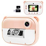 Joytrip Kids Instant Print Camera, Kids Camera with 2.4” HD Large Screen LCD, Zero Ink Digital Camera with Thermal Printing Paper and Cartoon Stickers, 3-14 Years Old Children Toy Learning Camera