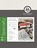 Southworth Tri-Fold Brochures, 8.5' x 11', 80 lb/216 gsm, Techweave Finish, Bare White, 25 Ct. - Packaging May Vary (91309)