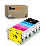 Run Star 79 T079 Remanufactured Ink Cartridge T079120 Replacement for Epson Artisan 1430 Stylus Photo 1400 Printer, 7 Packs (2 Black, 1 Cyan / Yellow / Magenta / Light Cyan / Light Magenta)