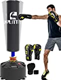 Xsport Pro Freestanding Punching Bag 70’’-203 lb with 12OZ Pro Boxing Gloves and Handwraps ,Boxing Bag with Stand for Adult Youth Heavy Bag for Home Gym ,MMA Muay Thai Fitness