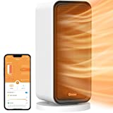 Govee Space Heater, Smart Electric Space Heater with Thermostat, Wi-Fi & Bluetooth App Control, Works with Alexa & Google Assistant, 1500W Ceramic Portable Heater for Office, Bedroom, Indoors
