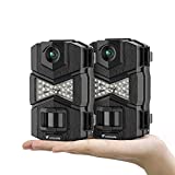 WOSODA 16MP 1080P Trail Camera, with Upgraded 850nm IR LEDs Night Vision 260ft Wildlife Camera, Game Camera for Home Security Wildlife Monitoring/Hunting(2pack)