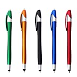 Ballpoint Pens Stylus Pens for Touch Screens Medium Point Black Ink Writing Pen 2 in 1 Office Pen with Stylus Tips for iPhone iPad (5 Count)