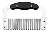 HIC Wavy Crinkle Cutting Tool Serrator Salad Chopping Knife and Vegetable French Fry Slicer, Steel Blade, 7.25-Inches x 5-Inches